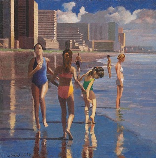 Beach Scene, Atlantic City
Oil on paper, Collection: New Jersey State Museum